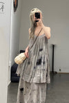 MUTEDANCE Halter Dyed Double Dress MD22SS70 Grey PM30